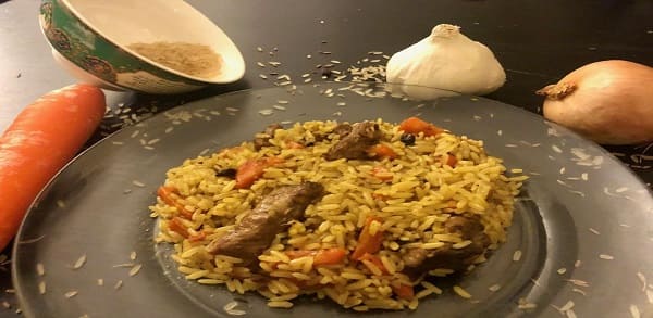 Plov Ouzbek au bœuf (riz pilaf)